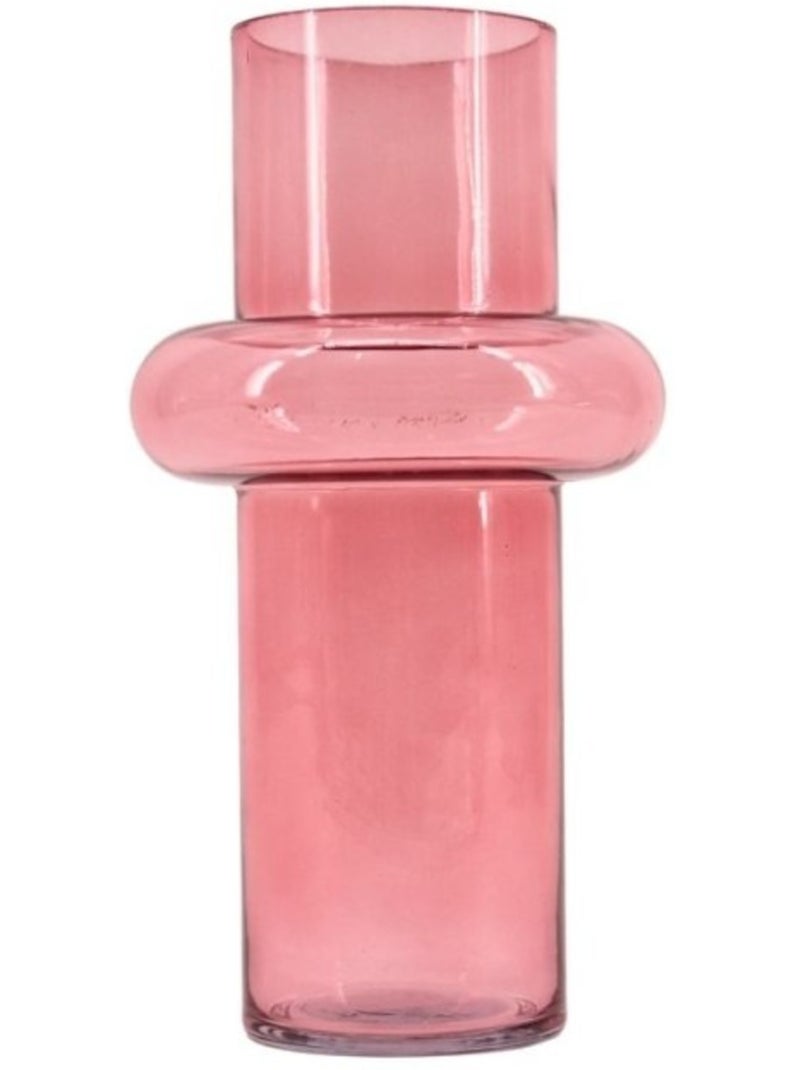 Vase anneau en verre, H25cm Rose - Kiabi
