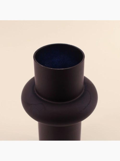 Vase anneau en verre noir 20cm - Kiabi