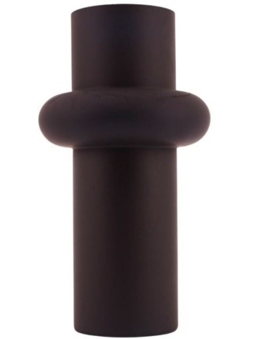 Vase anneau en verre noir 20cm - Kiabi