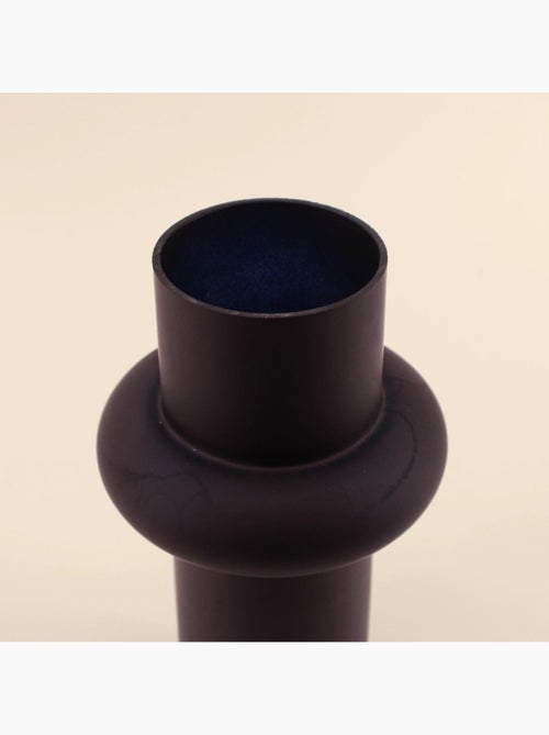 Vase anneau en verre noir 31cm - Kiabi