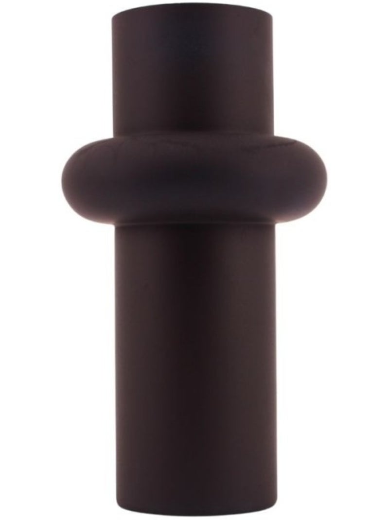 Vase anneau en verre noir, H31cm Noir - Kiabi