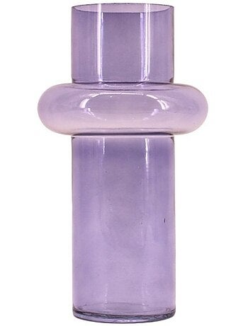 Vase anneau en verre violet 31cm