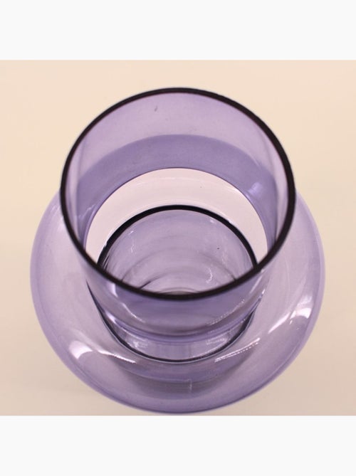 Vase anneau en verre violet 31cm - Kiabi