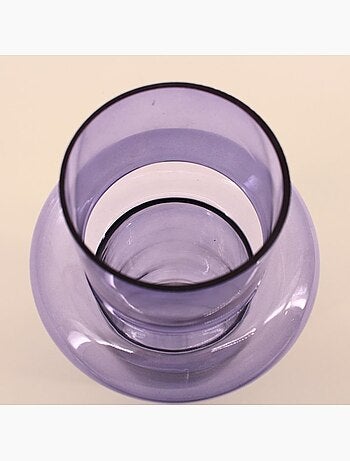 Vase anneau en verre violet, H31cm