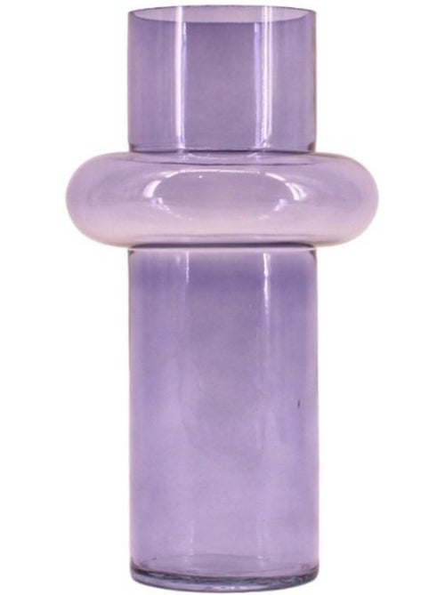 Vase anneau en verre violet, H31cm - Kiabi