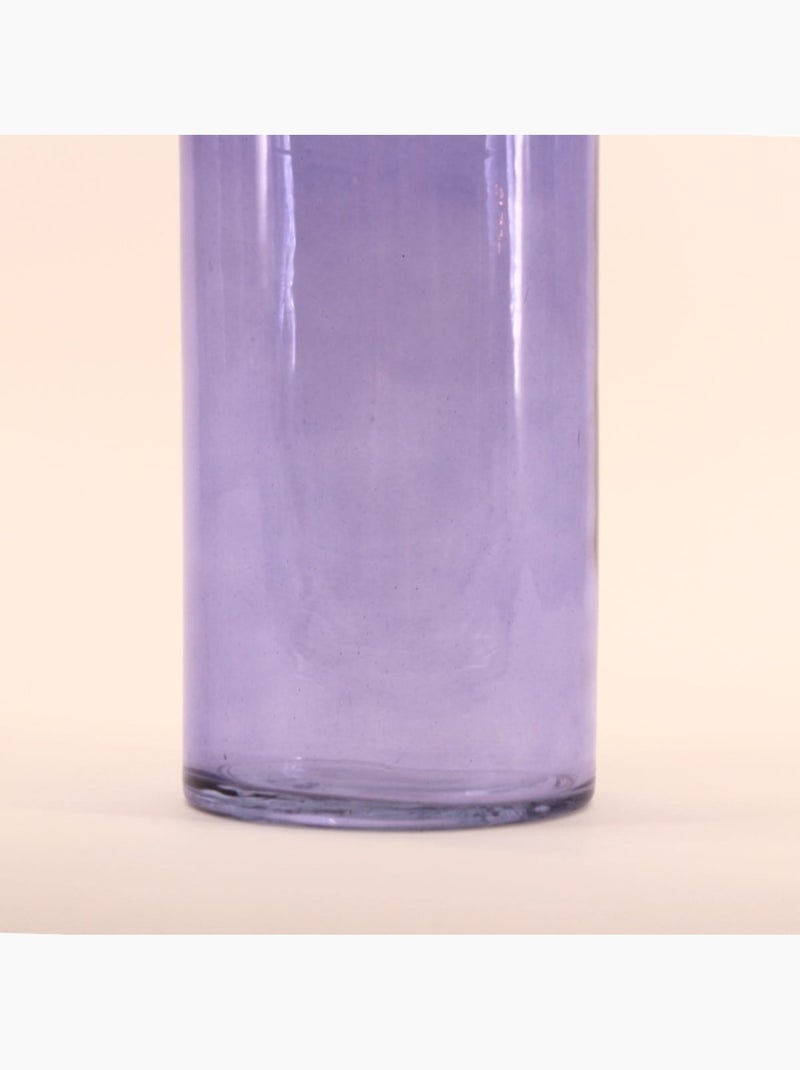 Vase anneau en verre violet, H31cm Bleu - Kiabi