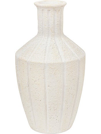 Vase antique "Nolwi" céramique blanc H48cm