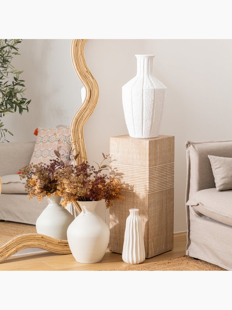 Vase antique "Nolwi" céramique blanc H48cm Blanc - Kiabi