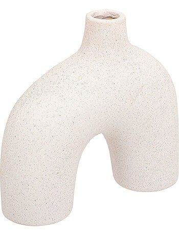 Vase arc en céramique mouchetée ASY