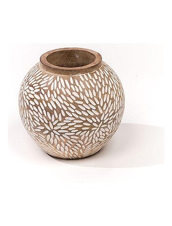 Vase arrondi 'MANGO WOOD' 'TODAY' - Kiabi