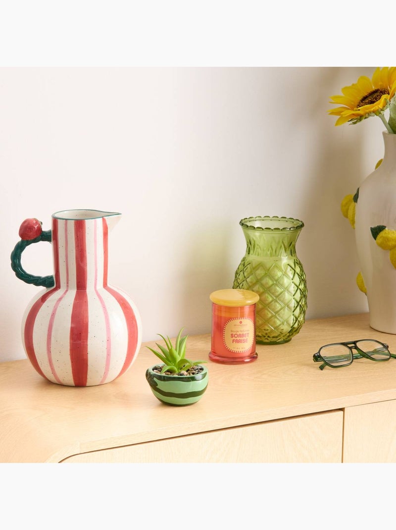 Vase avec anse en grès FRUITY Multicolore - Kiabi