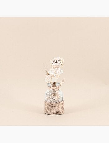 Vase avec fleurs séchées style bohème 25cm