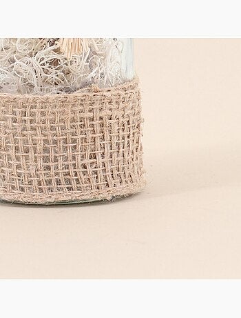 Vase avec fleurs séchées style bohème 25cm
