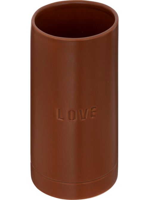 Vase "Avi" en céramique H20cm marron caramel - Kiabi Vase "Avi" en céramique H20cm marron caramel - Kiabi