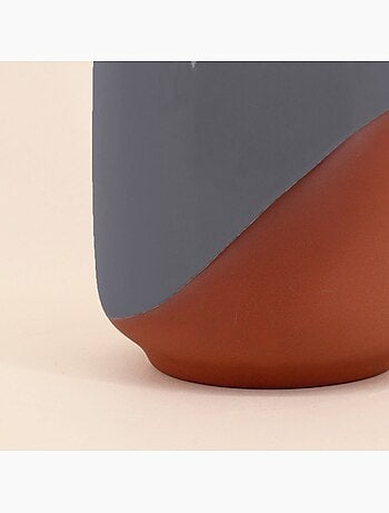 Vase bicolore 16cm terracotta