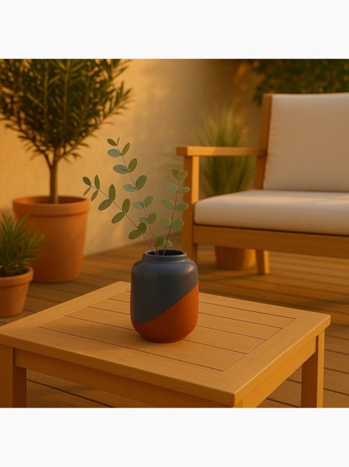 Vase bicolore 16cm terracotta - Kiabi