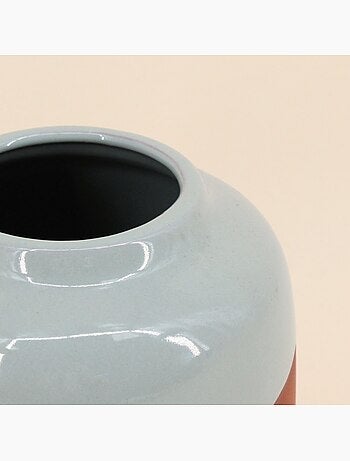 Vase bicolore 16cm terracotta