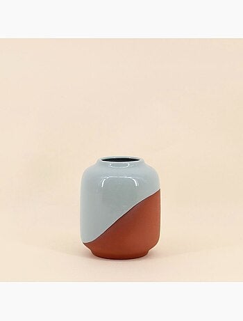 Vase bicolore terracotta, H16cm