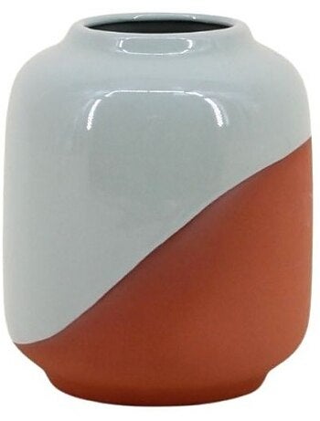 Vase bicolore terracotta, H16cm