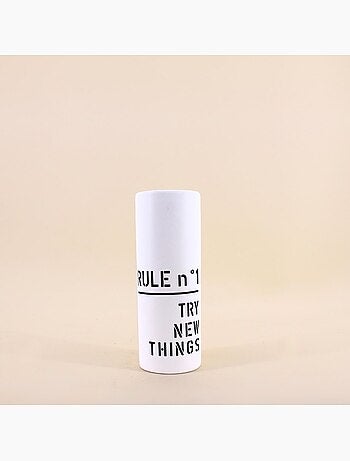 Vase blanc rond avec mot déco 21cm