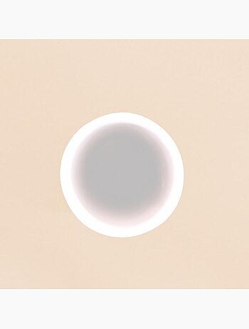 Vase blanc rond avec mot déco, H21cm