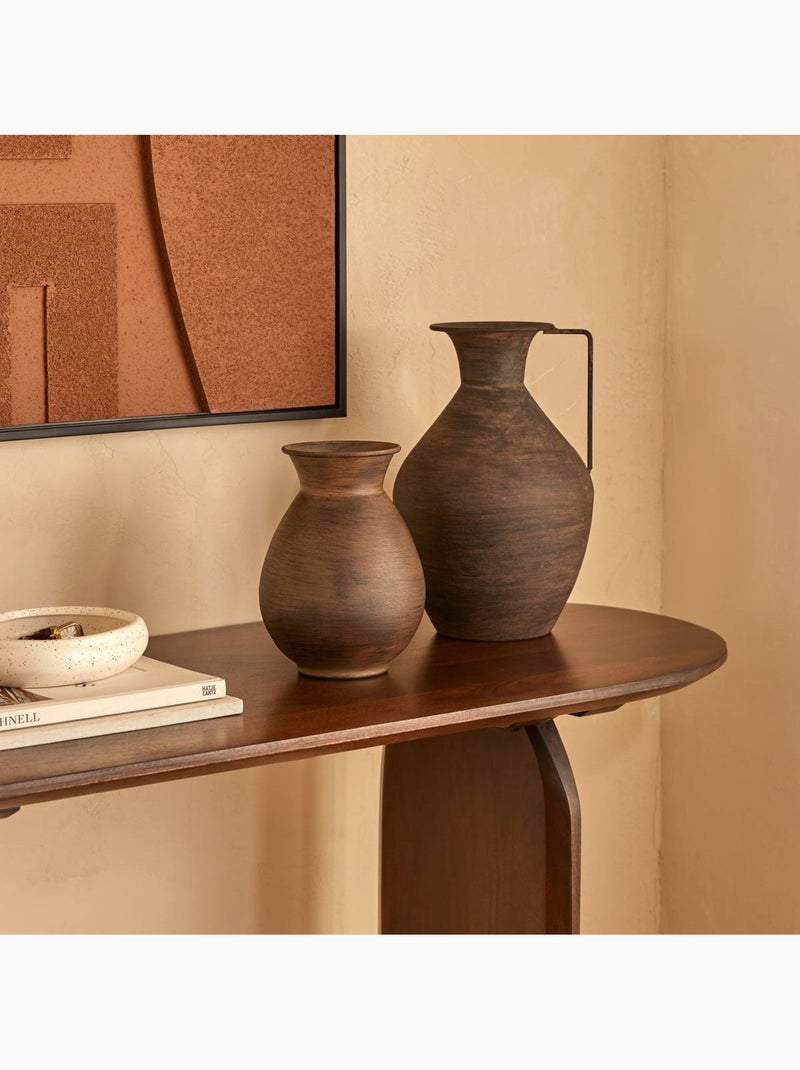 Vase boule compact en acier brossé WONJ Marron - Kiabi