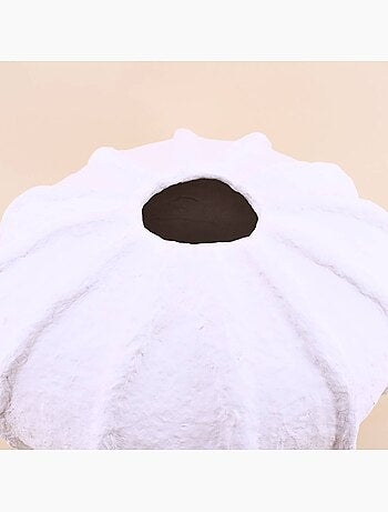 Vase boule en papier maché blanc 37cm