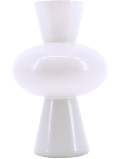Vase boule en verre blanc 21cm - Kiabi