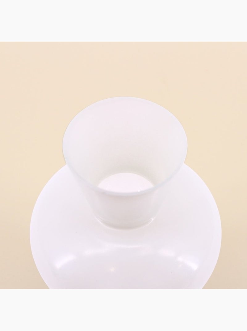 Vase boule en verre blanc, H21cm Blanc - Kiabi
