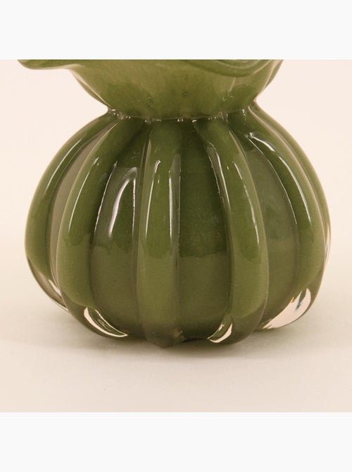 Vase boule plissé en verre opaque 11cm - Kiabi