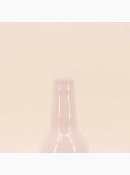 Vase bouteille blanc et rose 21cm - Kiabi