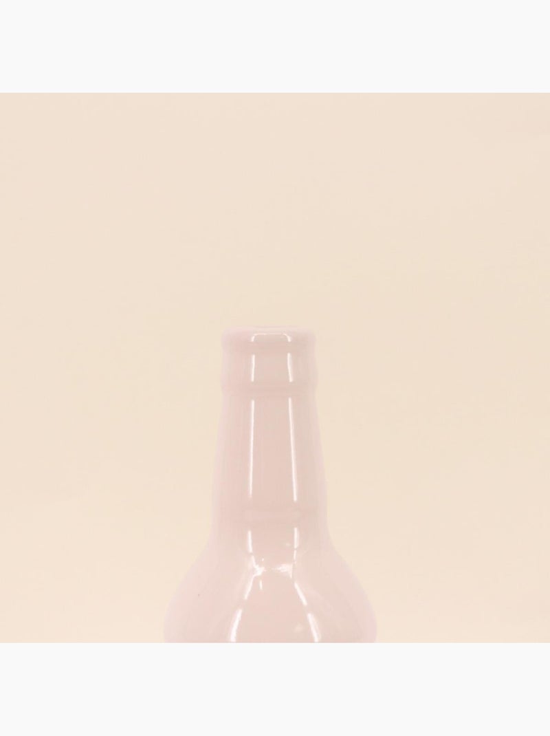 Vase bouteille blanc et rose 21cm Rose - Kiabi