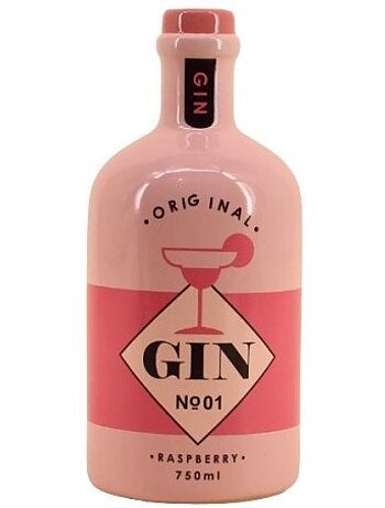 Vase bouteille de gin rose 21cm