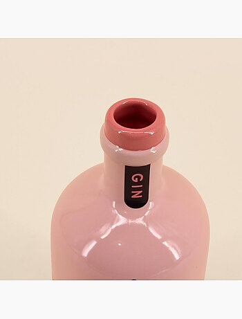 Vase bouteille de gin rose 21cm
