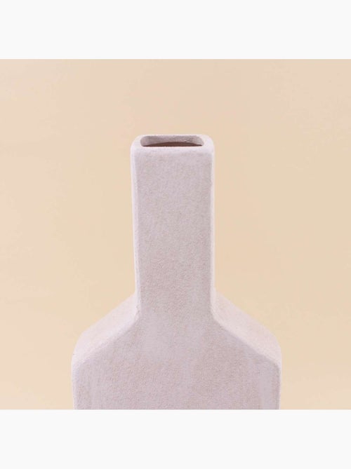 Vase bouteille géométrique en grès 48cm - Kiabi