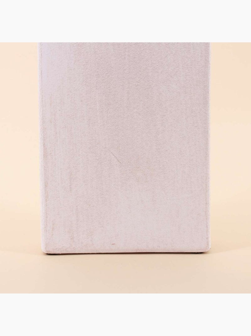 Vase bouteille géométrique en grès, H48cm Blanc - Kiabi