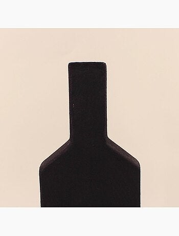 Vase bouteille géométrique en grès, H48cm