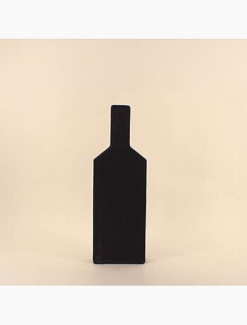 Vase bouteille géométrique en grès, H48cm