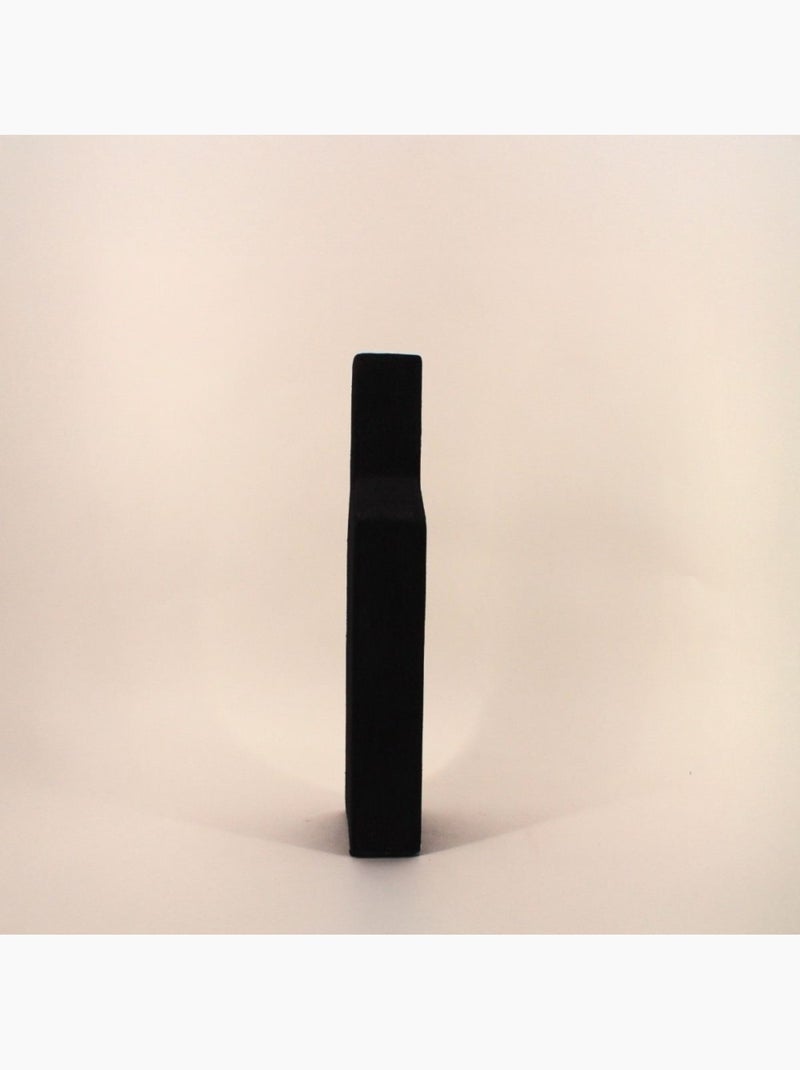 Vase bouteille géométrique en grès, H48cm Noir - Kiabi