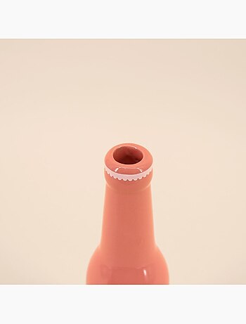Vase bouteille limonade rose 24cm