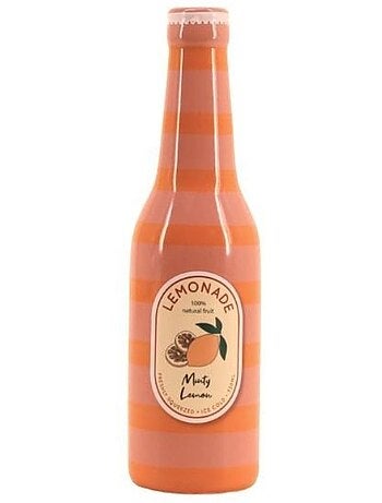 Vase bouteille limonade rose et orange, H24cm