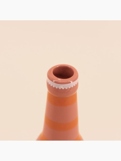 Vase bouteille limonade rose et orange, H24cm - Kiabi