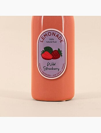Vase bouteille limonade rose, H24cm