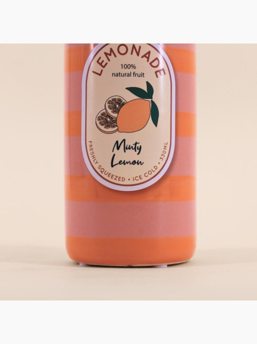 Vase bouteille limonade rose / orange 24cm - Kiabi