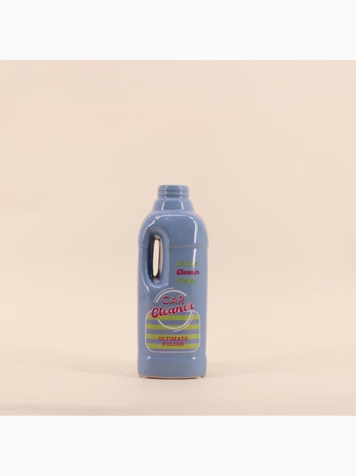 Vase bouteille nettoyant voiture bleu 26cm - Kiabi