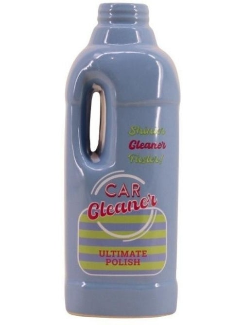 Vase bouteille nettoyant voiture bleu, H26cm - Kiabi