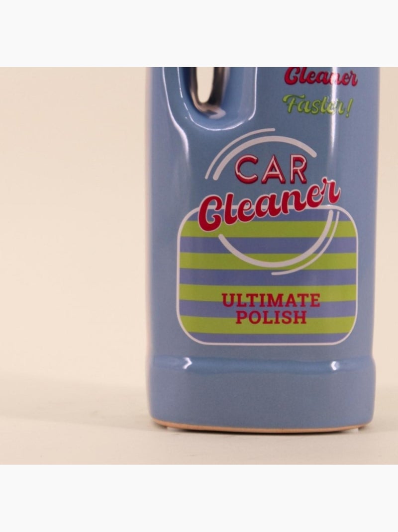 Vase bouteille nettoyant voiture bleu, H26cm Bleu - Kiabi