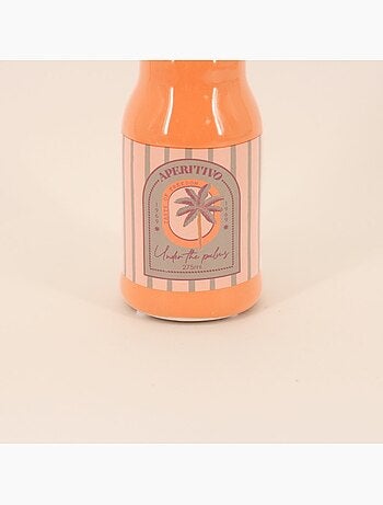 Vase bouteille palmier orange 24cm