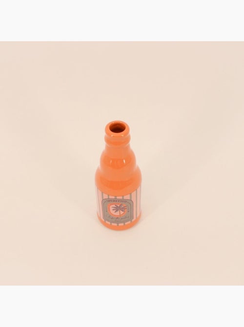 Vase bouteille palmier orange 24cm - Kiabi
