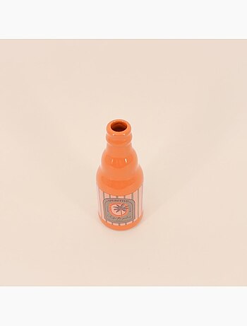 Vase bouteille palmier orange, H24cm
